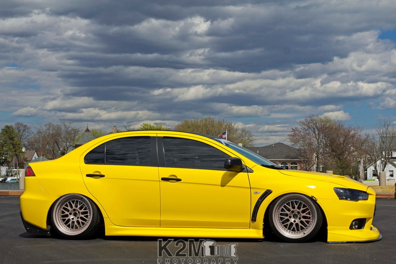 yellow cars, vehicle, car, Mitsubishi Lancer Evo X, Mitsubishi, 720P, Stance