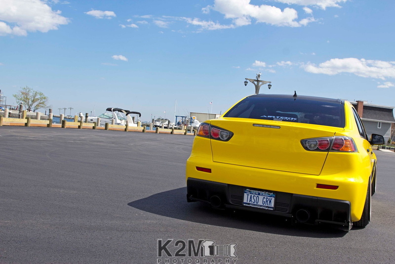 720P, yellow cars, car, vehicle, Mitsubishi Lancer Evo X, Mitsubishi