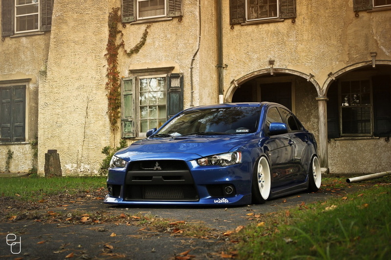 city, old, land vehicle, car, stationary, abandoned, no people, car mitsubishi lancer evo x stance tuning lowered jdm house, vintage car, 720P, transportation