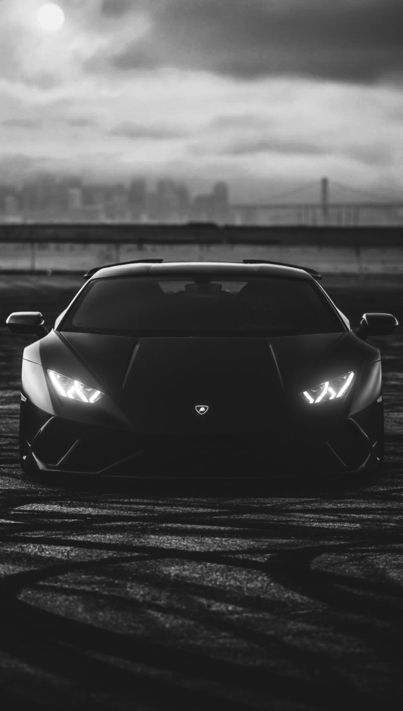 car, Lamborghini Aventador J, Lamborghini, matte black, 720P