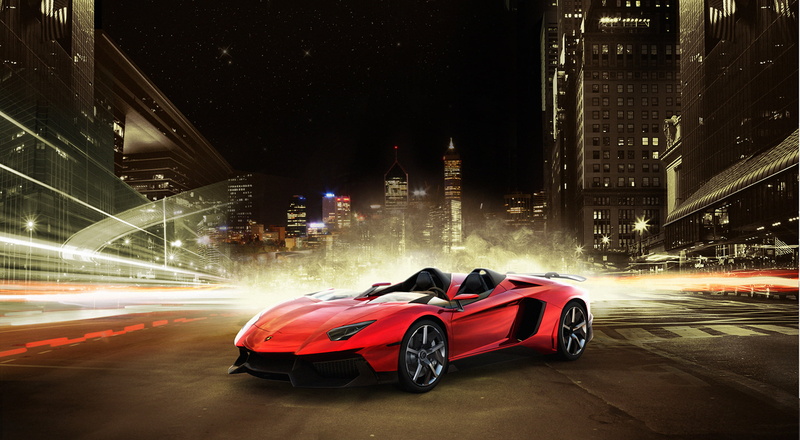 night, land vehicle, light trail, street, office building exterior, city life, skyscraper, motion, built structure, Lamborghini, illuminated, city, motor vehicle
