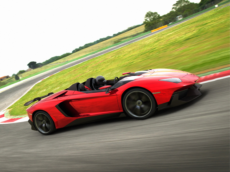 car, Lamborghini Aventador J, track, 1080P, speed, supercar