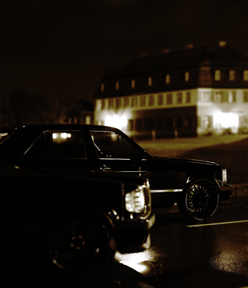 Blender, 1080P, 3D, black, Mercedes w126