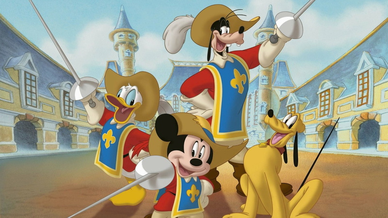 mickey donald goofy the three musketeers, 1080P