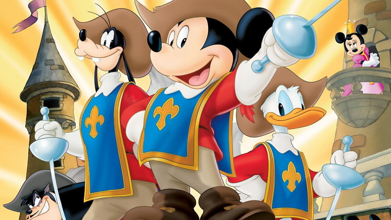 mickey donald goofy the three musketeers, 1080P