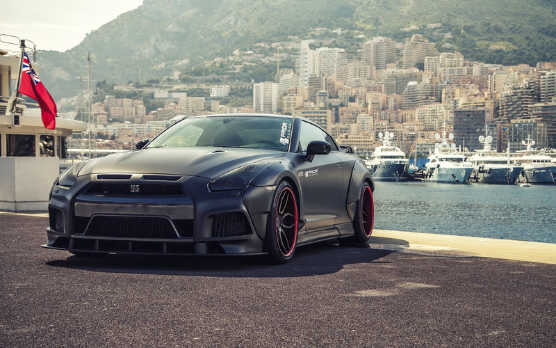gray, water, motor Vehicle, land Vehicle, built structure, architecture, summer, no People, driving, outdoors, 1080P, expense, gt-r, modern, super - Film Title
