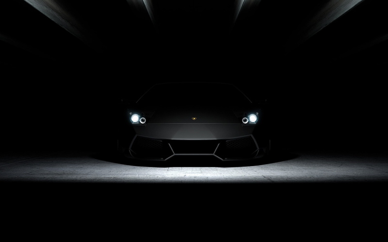 supercars, Lamborghini, Headlights, 2K, dark
