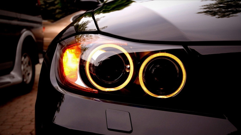 1080P, car, Headlights, BMW