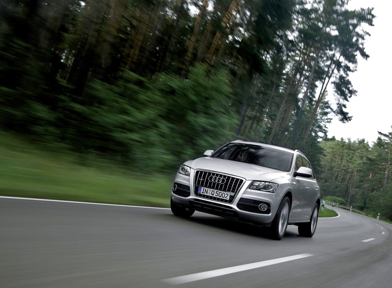 blurred motion, travel, motor vehicle, Line, silver, Quattro, nature, 1080P, on the move, focus on foreground, q, Audi, mode of transportation, tree, road