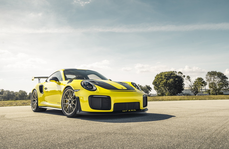 Sight, Porsche, GT2RS, Sun, Yellow, 911, VAG, 1080P