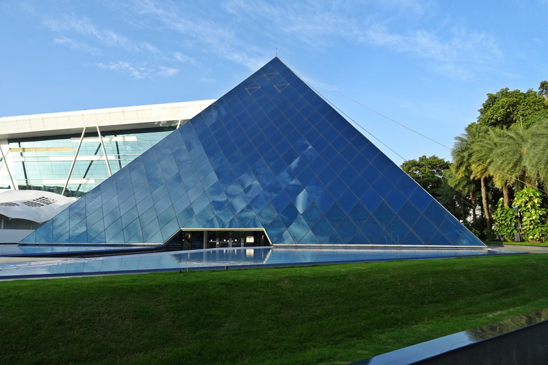 Pyramid, office, renewable energy, blue, nature, india, infosys, corporate, day, Modern, built structure, outdoors, no people, Architecture, grass, alternative energy