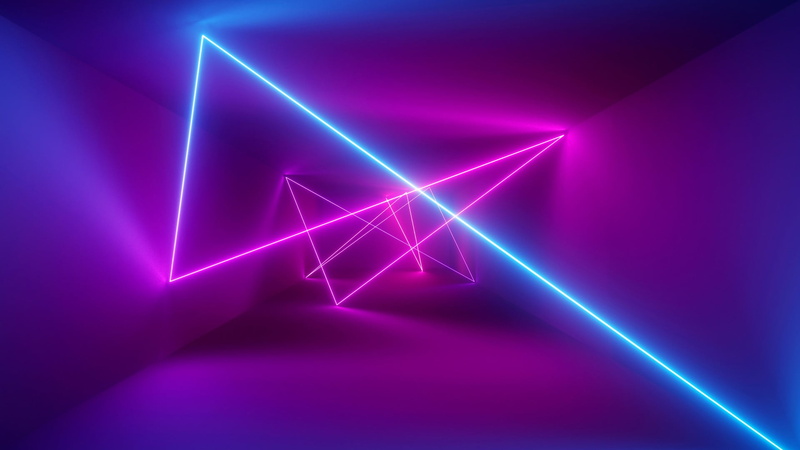 prespective, stripes, LED headlight, neon, 1080P, pink, blue