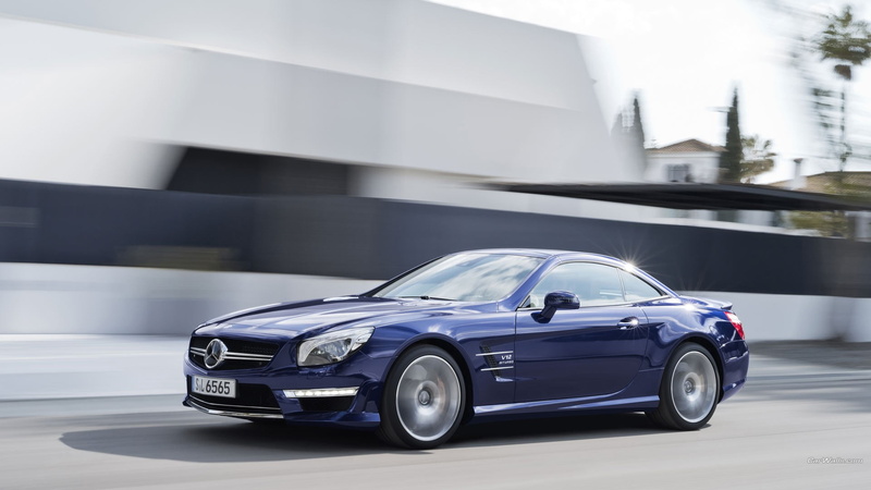 modern, city, sports car, silver colored, motion, retro styled, building exterior, luxury, shiny, architecture, Mercedes SL 65 AMG, transportation, car