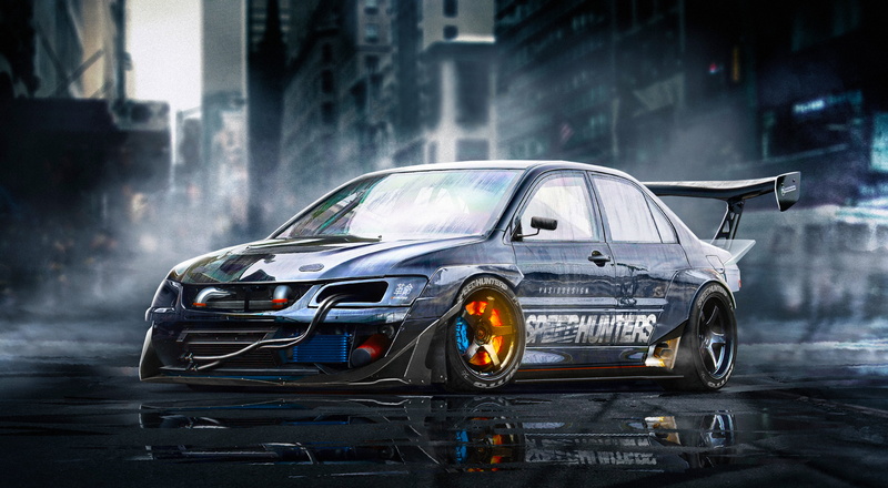 supercar, shiny, mode of transportation, land Vehicle, elegance, driving, Lancer, transportation, coupe, traffic, city, luxury, performance, road, storm