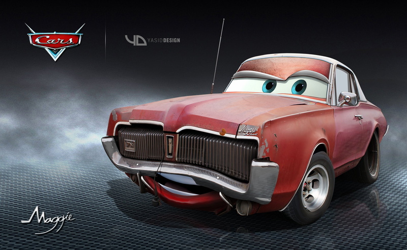 2K, yasiddesign, maggie, pixar, cars, disney