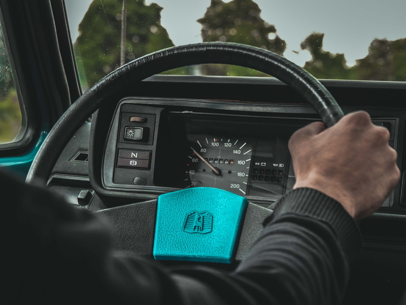 drive, wheel, detail, control, steering, glass - material, netherlands, driving, travel, car interior, nijkerk, retro, golf 1, windshield, gearshift, human body part