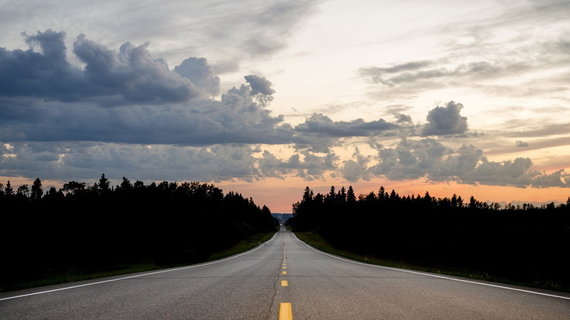 asphalt, direction, silhouette, transportation, tree, plant, nature, 1080P, sky, city, beauty in nature, road, outdoors, no people, the way forward, cloud - sky