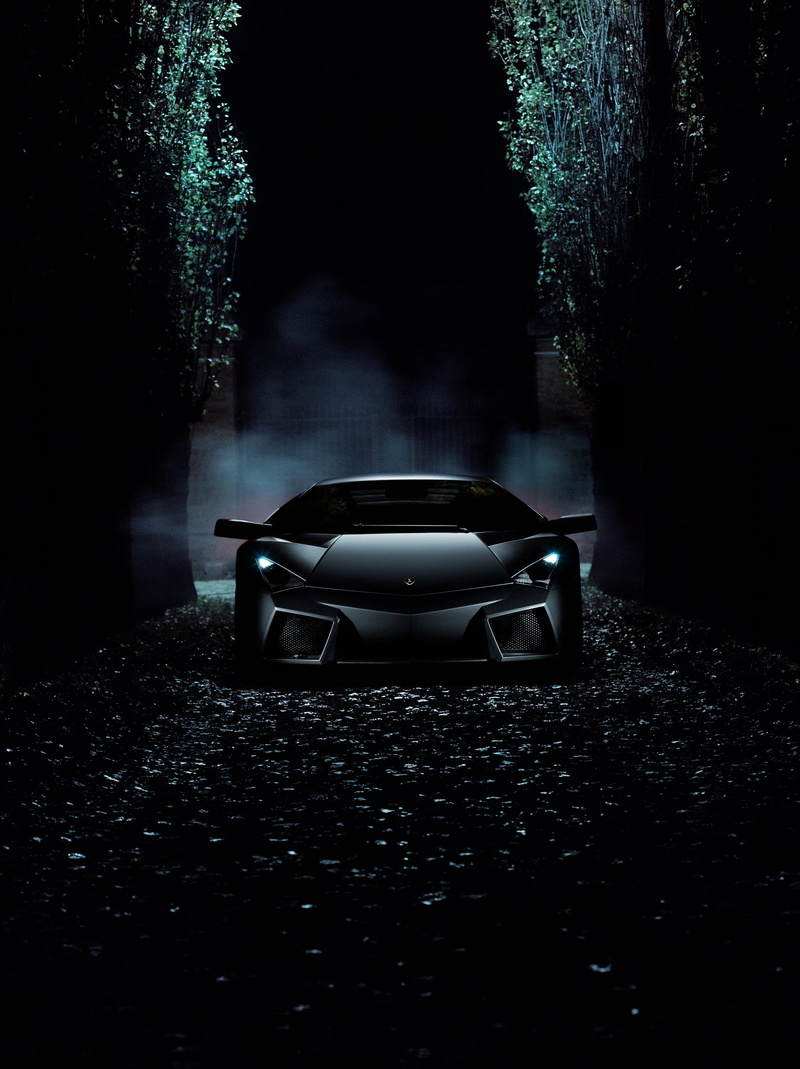 HD, Black, Lamborghini Reventon, 2K