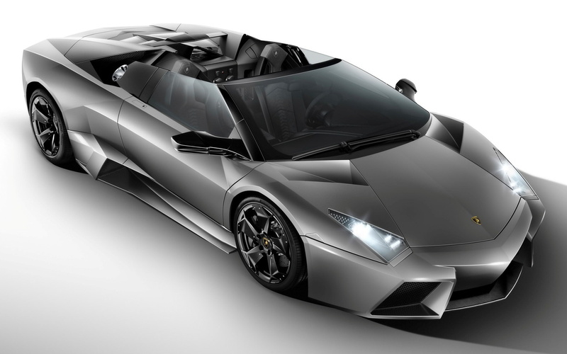 silver colored, Lamborghini, no people, studio shot, land vehicle, chrome, modern, black color, reflection, transportation, sports car, Lamborghini Reventon Roadster