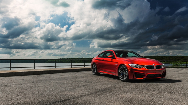 environment, road, road trip, speed, transportation, BMW F82 M4, day, no people, BMW M4, car, sunlight, 1080P, red, bmw, sky, travel, sports car, cloud - sky