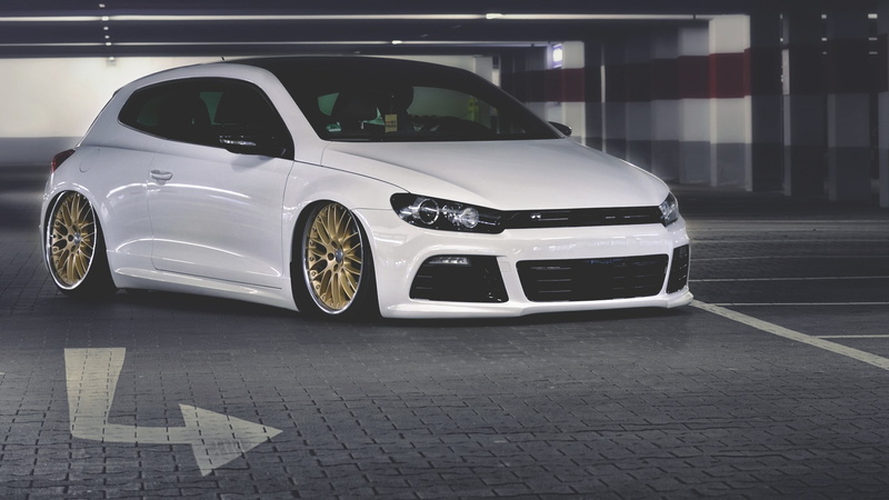 white color, street, cobblestone, glass - material, stationary, luxury, road, retro styled, Volkswagen Scirocco, 1080P, mode of transportation, land vehicle