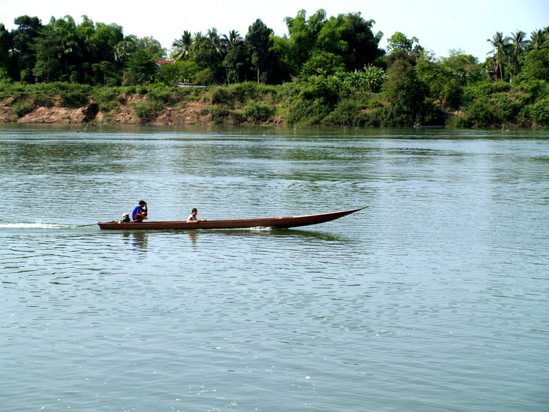 nautical vessel, tree, tropical, boat, Thousand Islands, two, real people, water, fishing boat, mode of transportation, 2K, stream, day, asia, four thousand islands