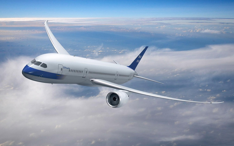 blue, boeing, passenger, 720P, airplane, white, aircraft, flight, plane