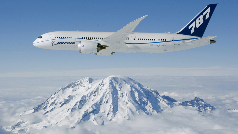 winter, boeing, mode of transportation, flying, aerospace industry, snowcapped mountain, scenics - nature, travel, snow, day, sky, mountain range, above