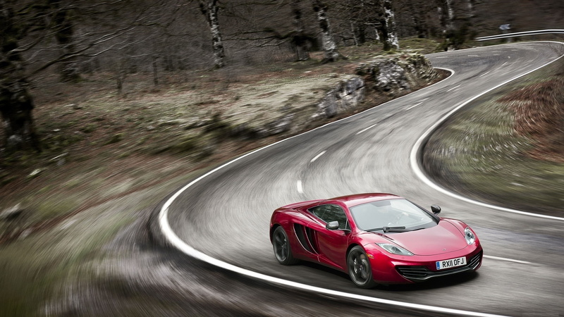 2K, long exposure, mode of transportation, wheel, forest, sports car, road, winding road, transportation, blurred motion, sports race, speed, motor vehicle