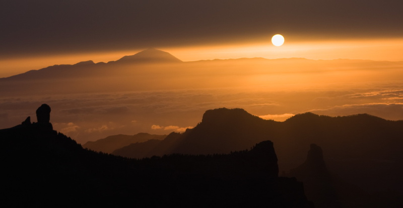 hour, outdoors, mountain Peak, mountains, golden, el, scenics, landscape, sky, calm, silhouette, sunrise - Dawn, teide, mountain, nature, 2K, sunset