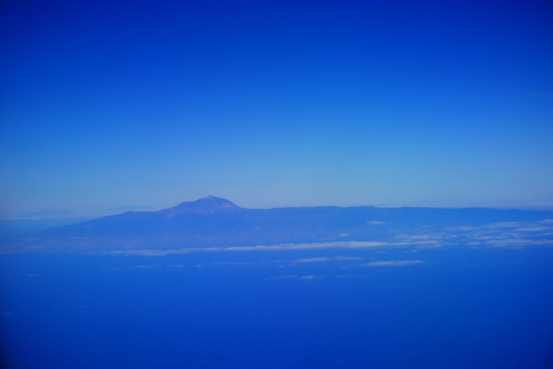 outdoors, 5K, volcano, scenics - nature, tranquil scene, mountain range, tranquility, pico del teide, blue, fly, aerial view, high up, teide, canary islands