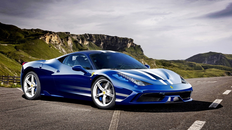 Supercar, speciale, 2K, Ferrari, Blue, italia
