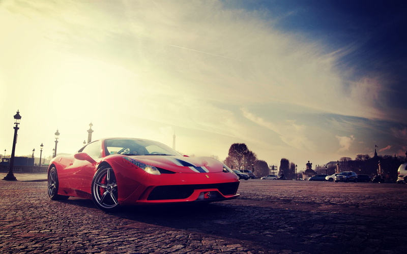 Red, Supercar, sports, speciale, View, car, Ferrari, 1080P, Front