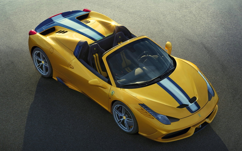 yellow, taxi, Ferrari, street, toy car, stationary, mode of transportation, still life, luxury, road, no people, speciale, outdoors, city, 2K, car, motor vehicle