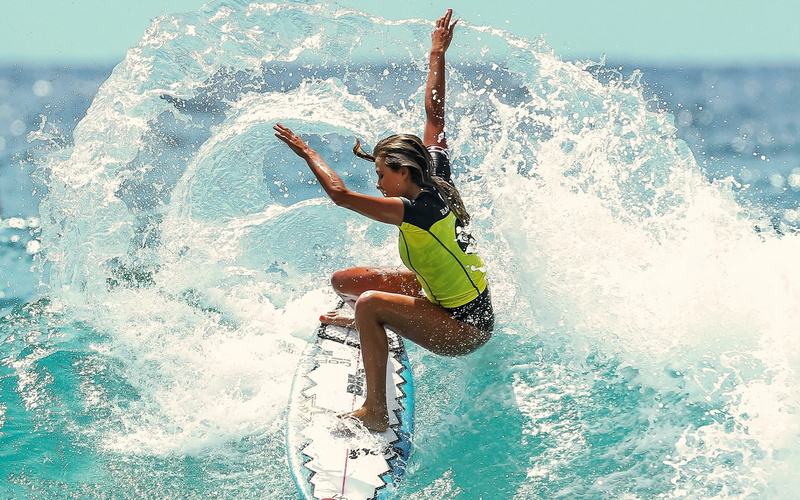 surfing, wet body, 2K, surfboards, women, sports, wet hair