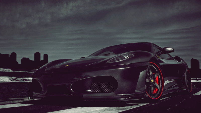 F430, retro styled, nature, no people, security, coupe, car, outdoors, sky, focus on foreground, headlight, vintage car, stationary, cloud - sky, 1080P
