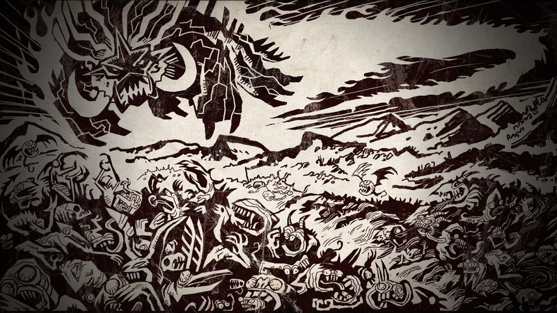 monochrome, Brutal Legend, 1080P, drawing