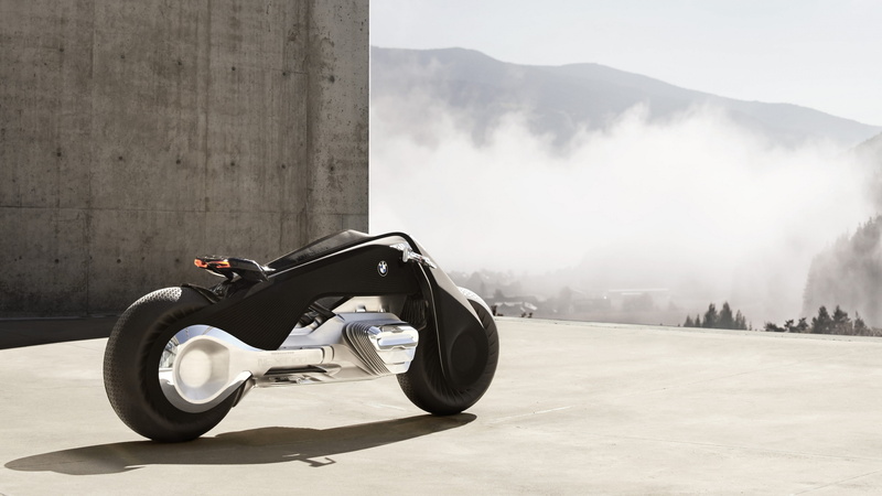 motorcycles of future, black, motorcycle, BMW Motorrad vision next 100, 4k, 4K, concept, future
