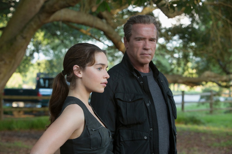 fiction, frame, Terminator: Genesis, 1080P, Arnold Schwarzenegger, Emilia Clarke, Terminator: Genisys