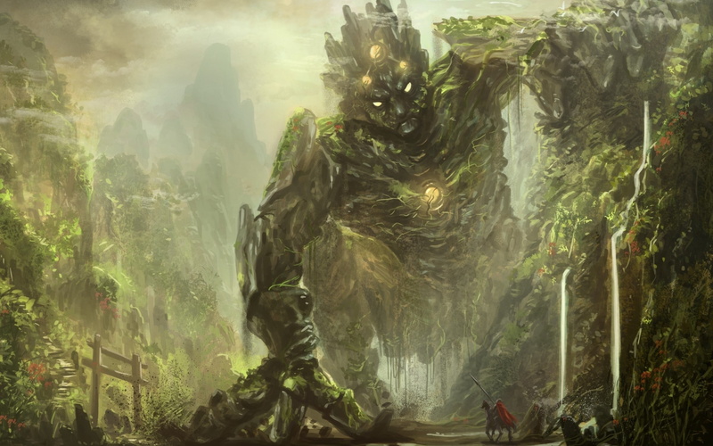 nature, sunbeam, plant, growth, Monster, scenics - nature, Hollow, art and craft, tree, green color, water, forest, environment, 2K, motion, Knight, Creature