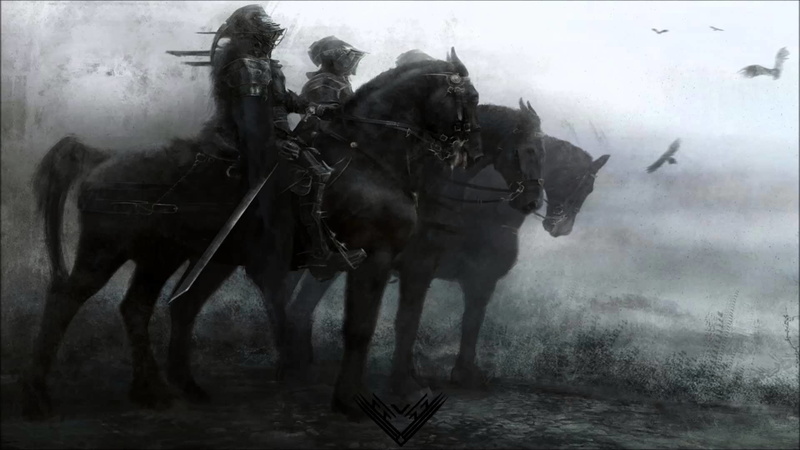 armor, Riders, 1080P, Knights, art, grass