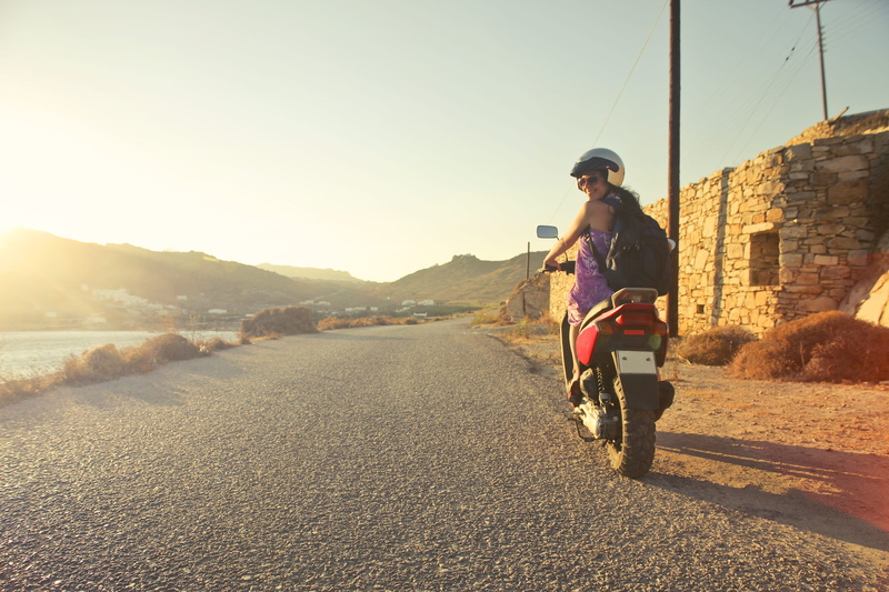 grass, road, sand, sun, transportation system, daylight, sunlight, backpack, young adult, outdoors, street, nature, real people, one person, sky, sunglasses