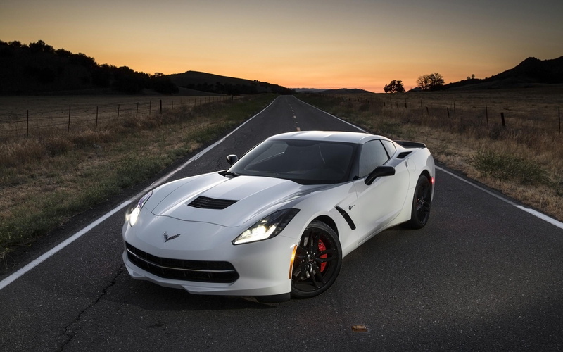 cars, 2014, 2K, stingray, chevrolet, white, corvette