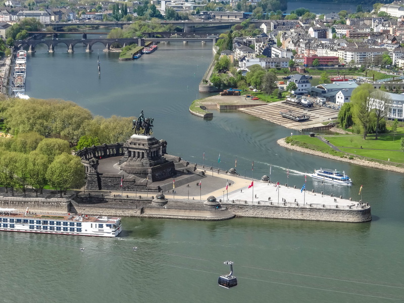 rheinland, outdoors, monument, sachsen, built structure, rhine, statue, yacht, tree, germany, ships, plant, aerial view, high angle view, nautical vessel
