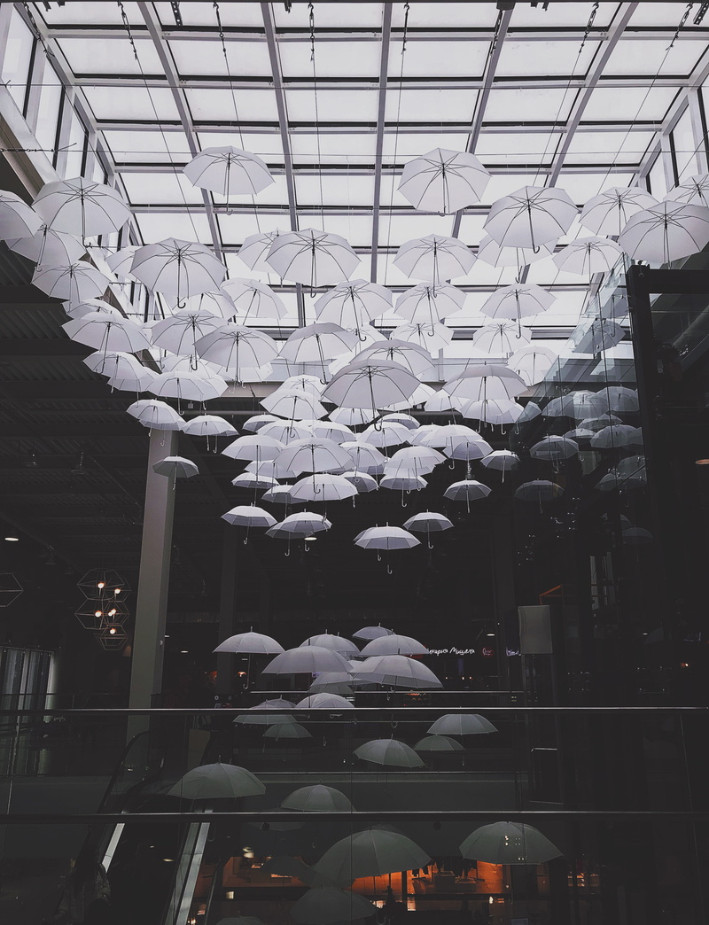 art and craft, people, lifestyles, representation, men, creativity, umbrella, skylight, women, built structure, russia, architecture, lighting equipment