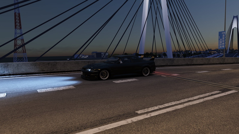 night, Nissan GTR R33, Japanese cars, Japan, Nissan GTR, Assetto Corsa, JDM, 1080P