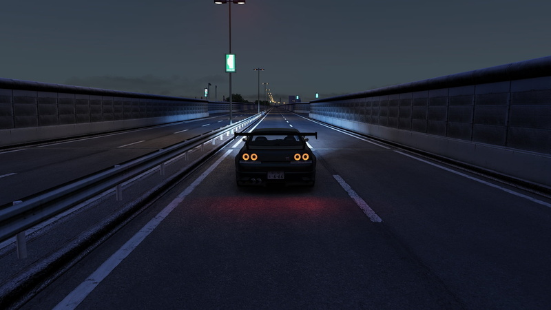 JDM, 1080P, Nissan GTR, Japanese cars, night, Japan, Assetto Corsa, Nissan GTR R33