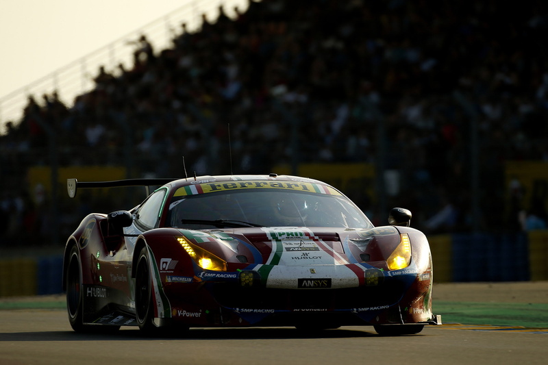 nature, car, illuminated, focus on foreground, 2017, ferrari, street, architecture, mode of transportation, no people, auto racing, stationary, gte, 1080P
