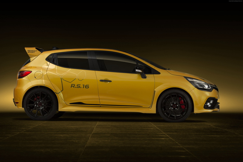 4K, yellow, Hot hatch, Renault Clio RS 16