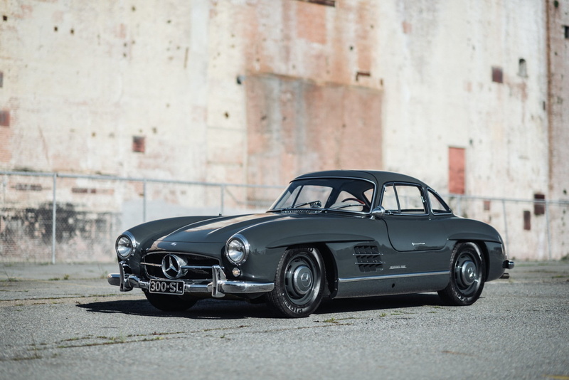 Grey, Mersedes Benz 300SL, Classic car, 1080P